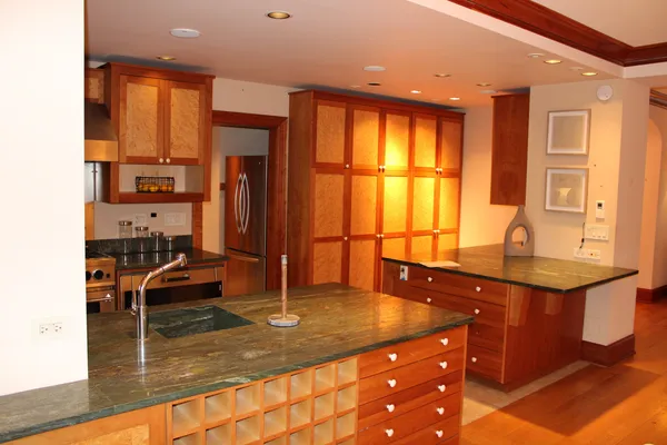 a view of a living room and dining room