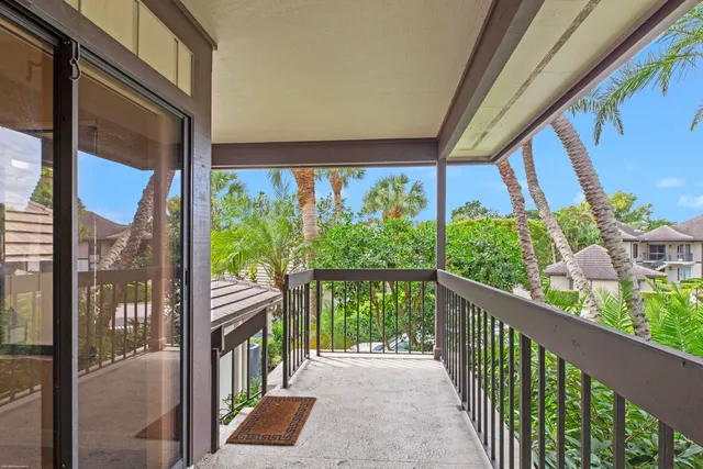 a view of a city from a balcony