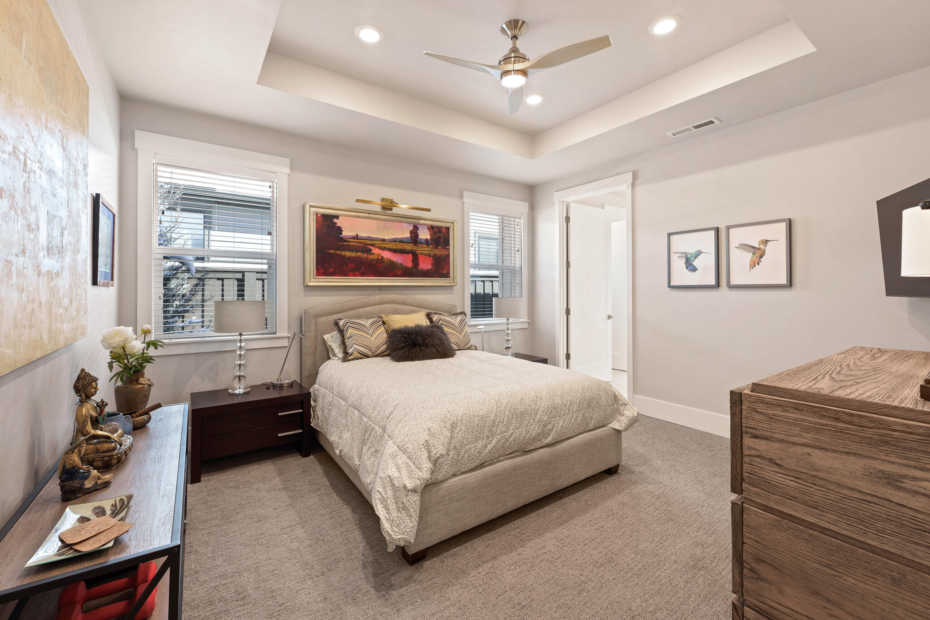 2296 Northwest Skyline Ranch Road Bend, OR 97703 - Photo 15 of 36 Primary Bedroom Suite located on entry level (king bed shown)