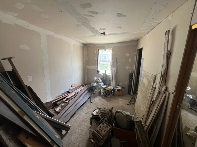 a room with furniture