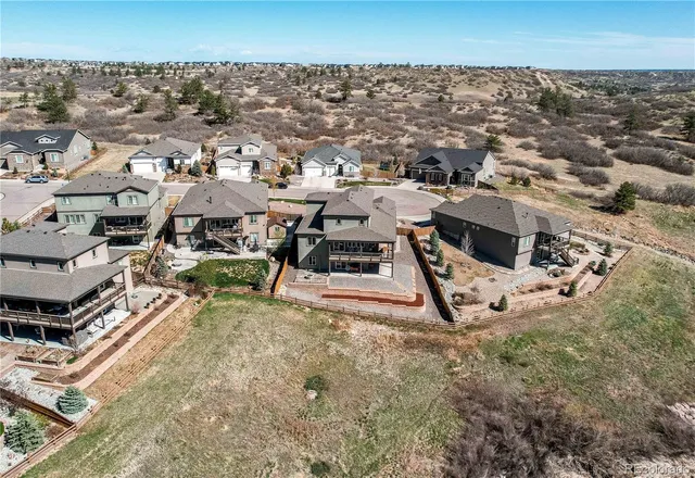 an aerial view of multiple house