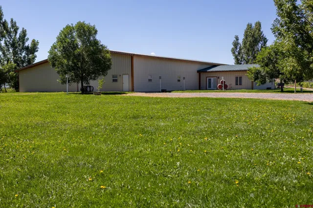 a view of a house with backyard and a tree