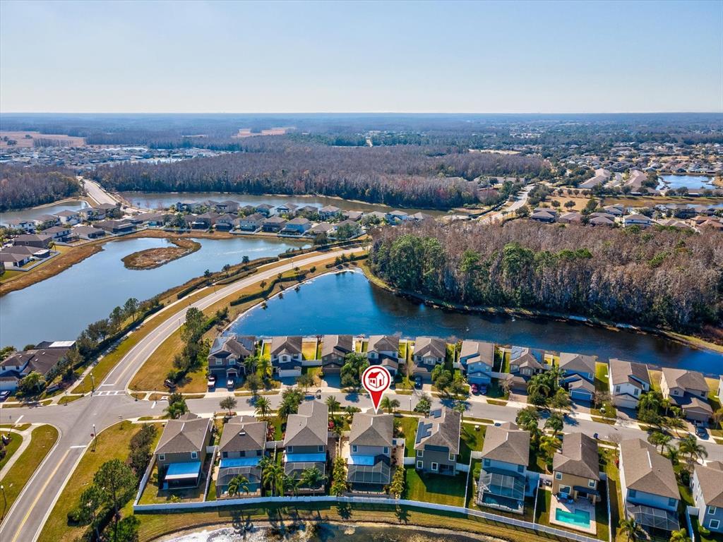 1716 Hadden Hall Place Trinity, FL 34655 - Photo 66 of 75 an aerial view of residential houses and outdoor space