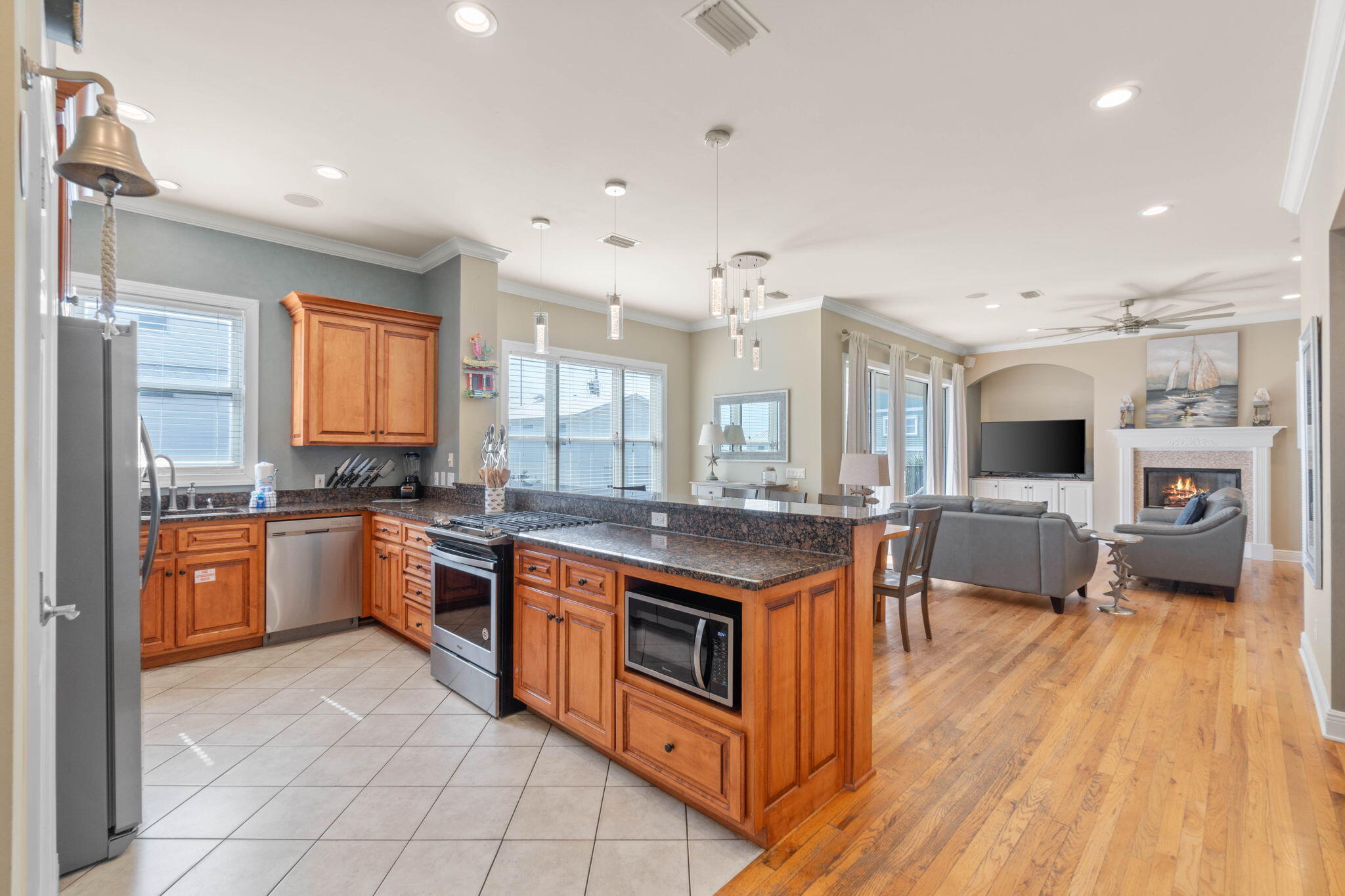 226 Sandtrap Road Miramar Beach, FL 32550 - Photo 29 of 63 a kitchen with stainless steel appliances granite countertop a stove and cabinets