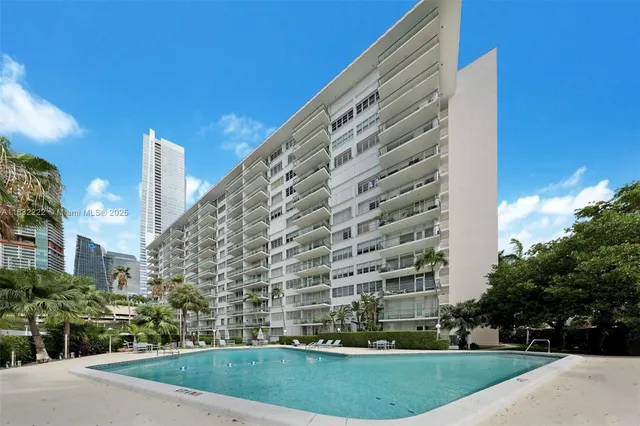 a view of a tall building