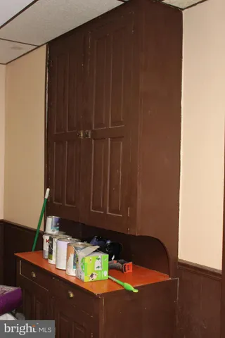 a bathroom with a sink and mirror