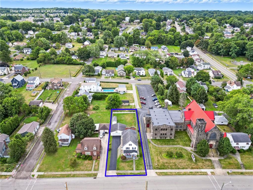 519 West Ridge Avenue Sharpsville, PA 16150 - Photo 46 of 48 an aerial view of residential house with outdoor space and swimming pool