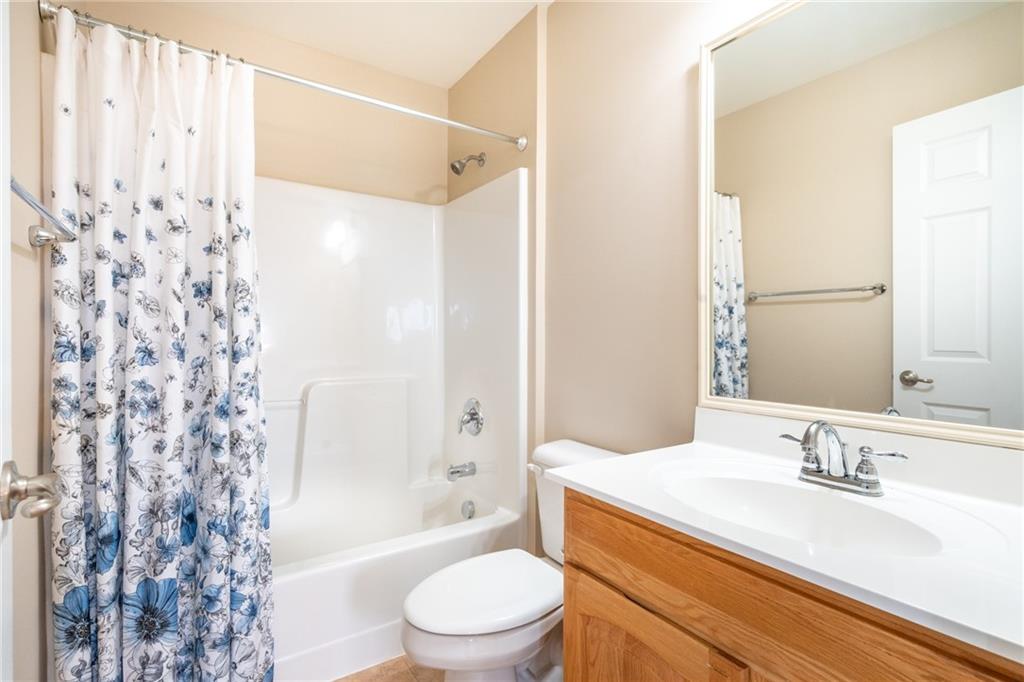 500 Walnut Drive McKees Rocks, PA 15136 - Photo 29 of 40 a bathroom with a granite countertop sink a toilet and shower