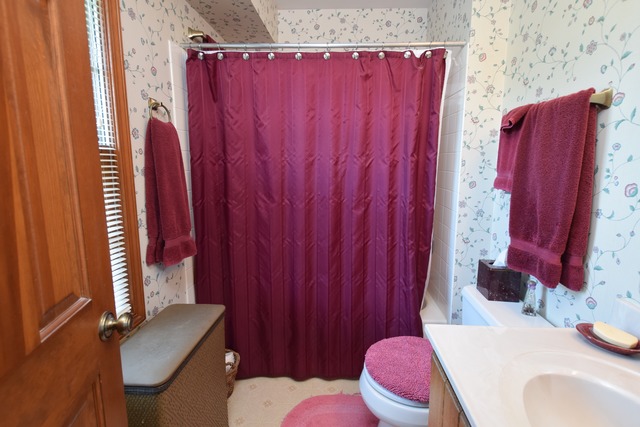 976 Lewis Road Geneva, IL 60134 - Photo 12 of 18 a bathroom with a sink toilet and shower curtain