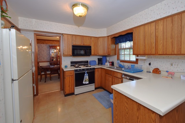 976 Lewis Road Geneva, IL 60134 - Photo 3 of 18 a kitchen with stainless steel appliances a stove sink microwave and cabinets