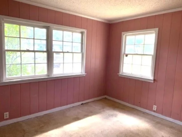 an empty room with a window