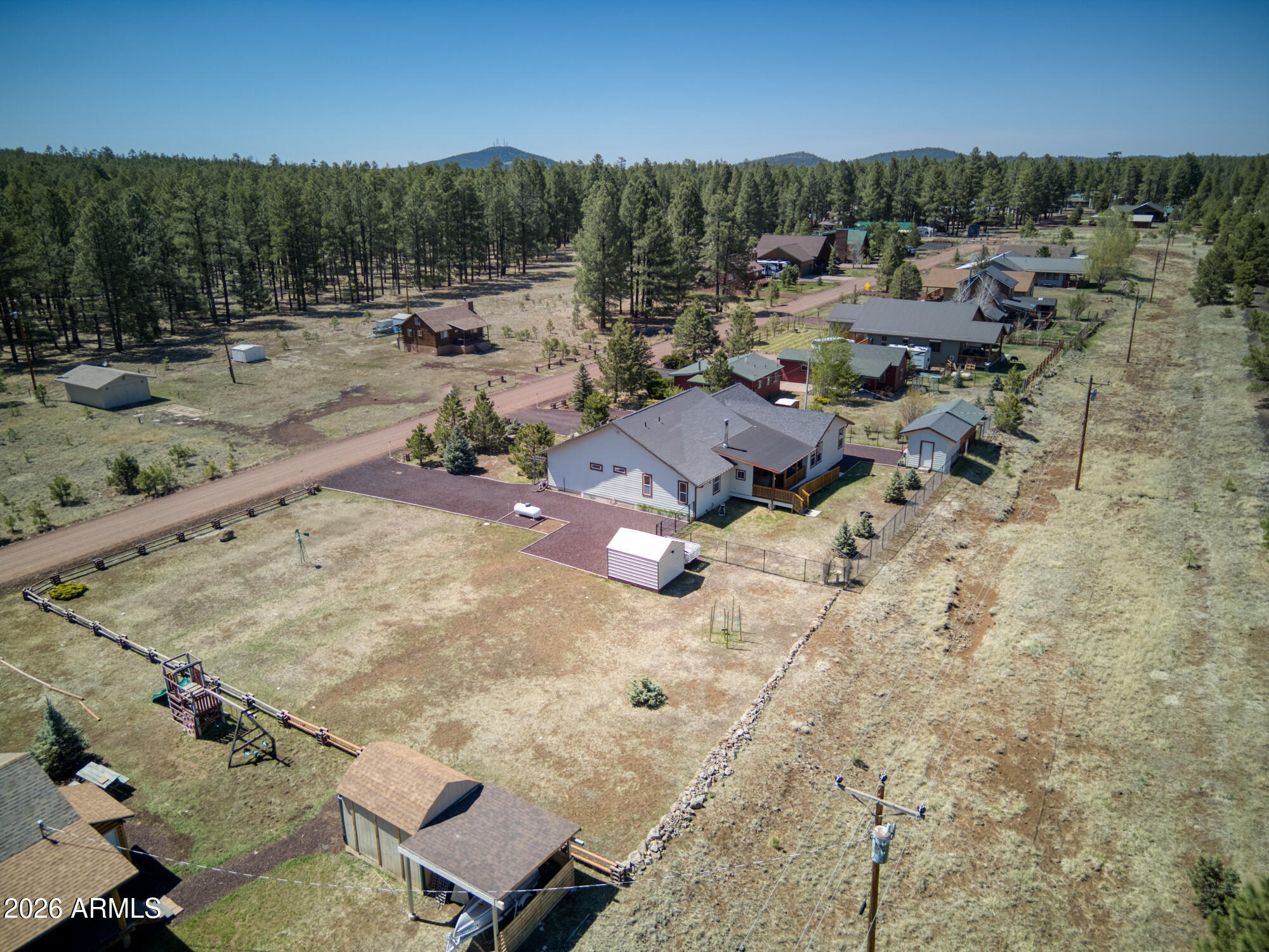 507 North Skylane Road Pinetop, AZ 85935 - Photo 35 of 52 Drone Back