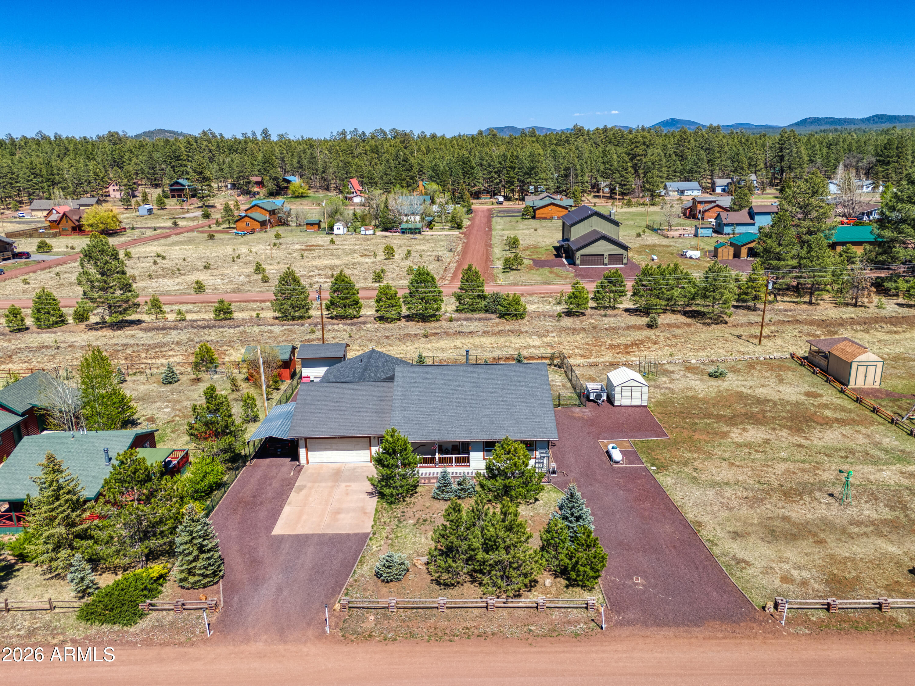 507 North Skylane Road Pinetop, AZ 85935 - Photo 36 of 52 Drone Front View