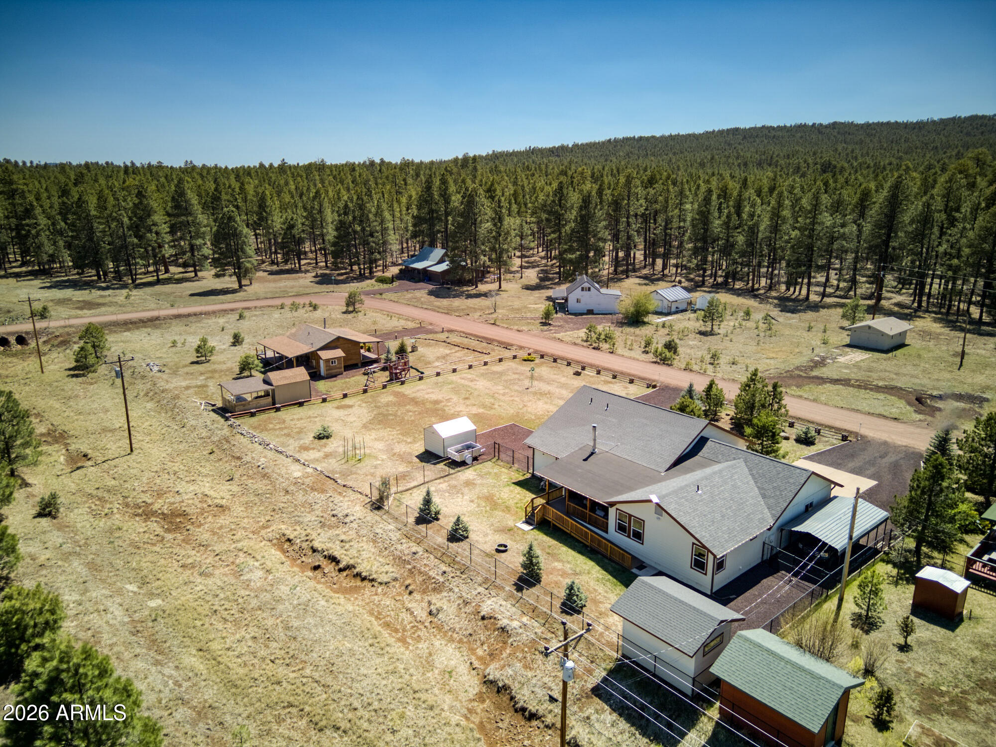 507 North Skylane Road Pinetop, AZ 85935 - Photo 38 of 52 Drone Side View