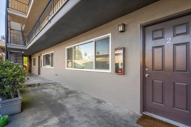 a front view of a house with entryway