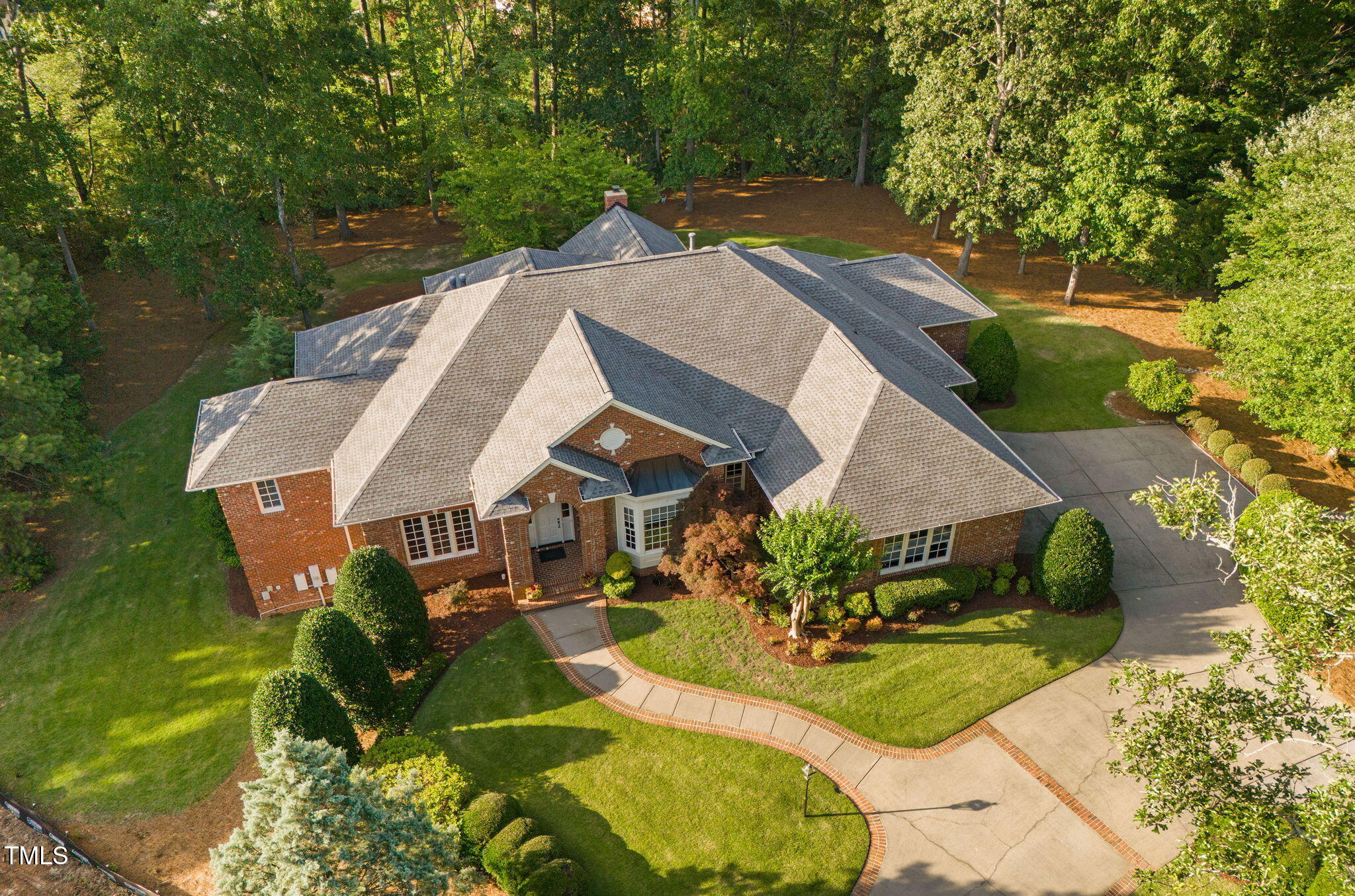 114 Kendleton Place Cary, NC 27518 - Photo 81 of 88 an aerial view of a house with a yard basket ball court and outdoor seating
