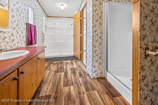 a view of a room that has a window in it