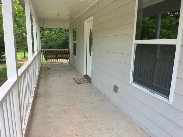 a view of a porch