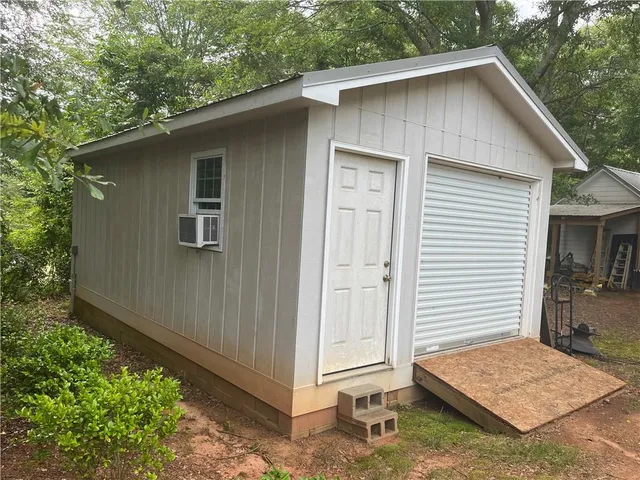 a backyard of a house