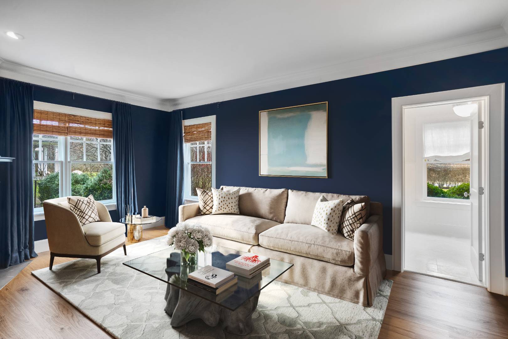 10 Dannielles Way Bridgehampton, NY 11976 - Photo 11 of 27 a living room with furniture and a large window