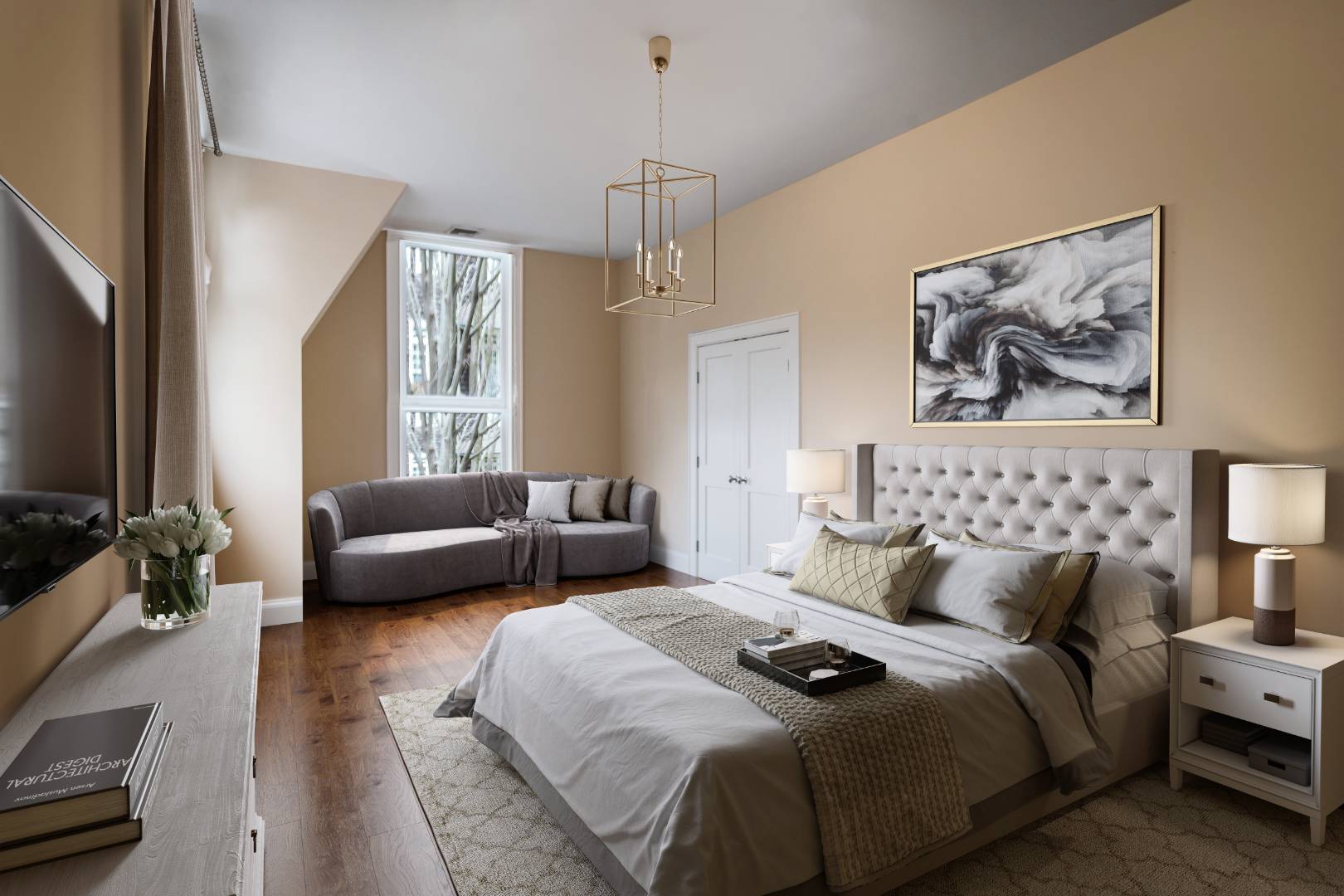 10 Dannielles Way Bridgehampton, NY 11976 - Photo 20 of 27 a bedroom with bed couch and window