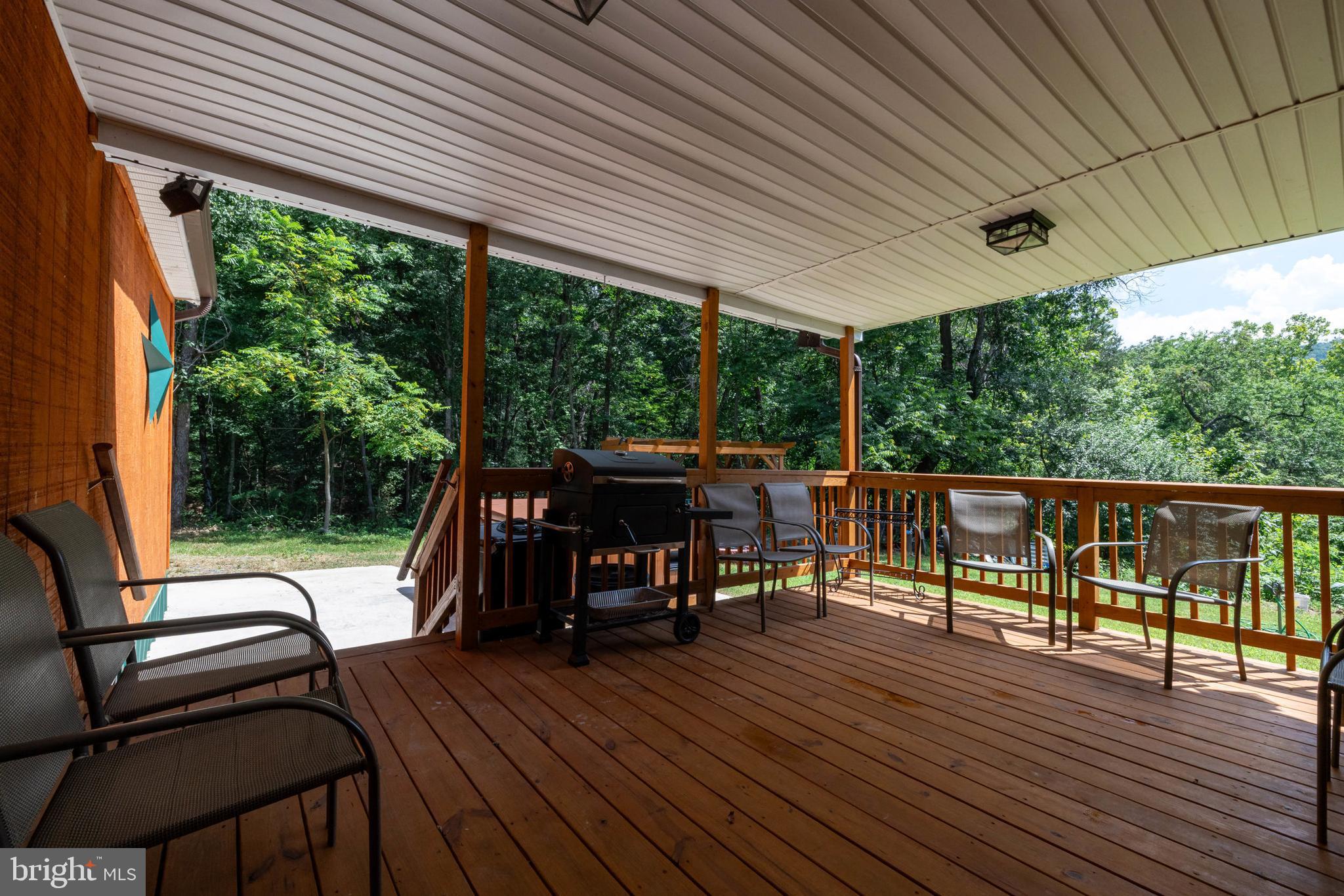 114 Americana Road Luray, VA 22835 - Photo 46 of 67 a view of a patio with a table chairs and a patio