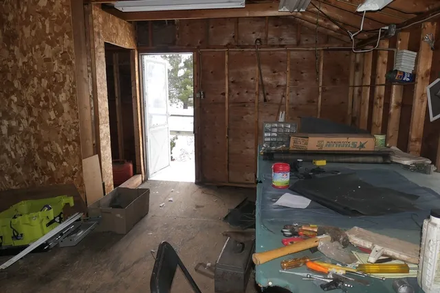 a close view of water heater room