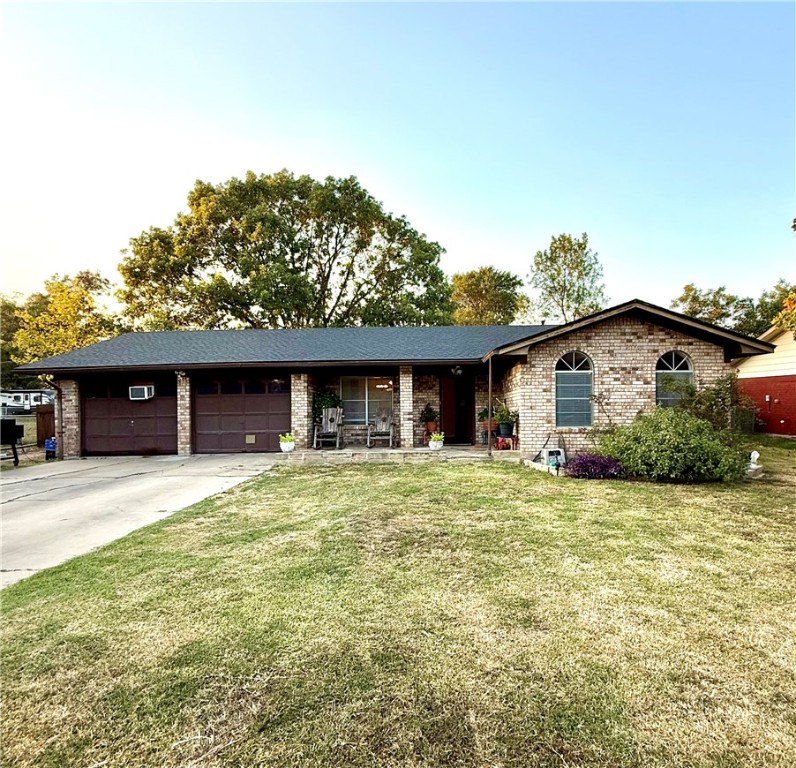 a house view with a garden space