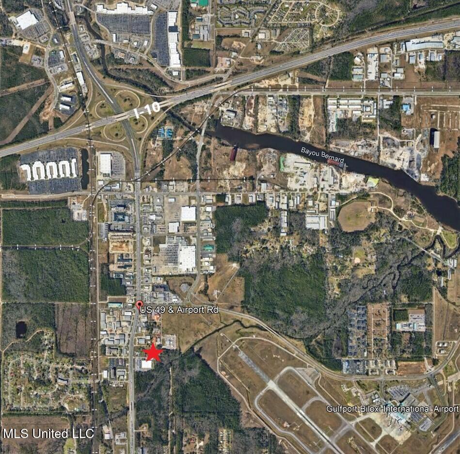 Evans & Lacoste Aerial Location Map