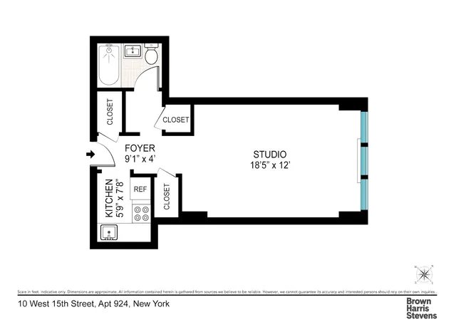 $575,000 | 10 West 15th Street, Unit 924 | Flatiron
