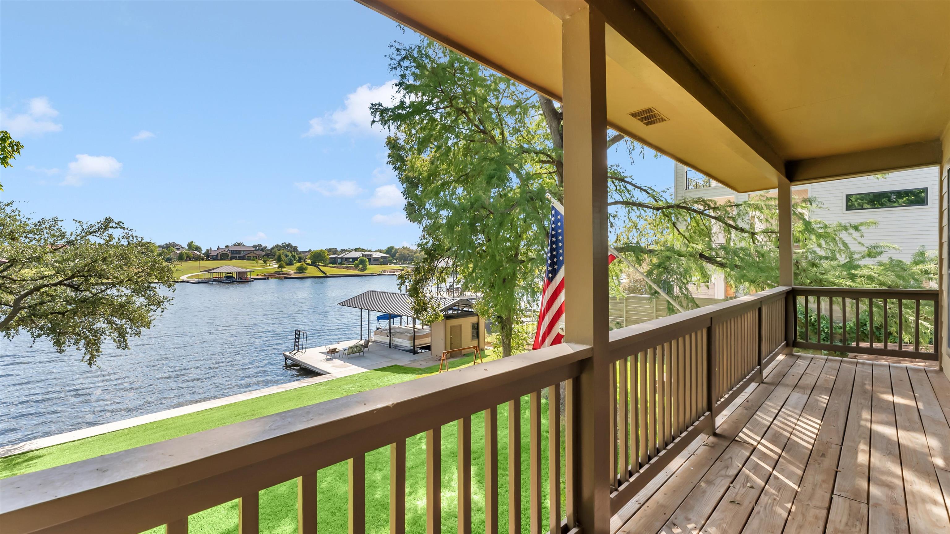 539 Ellen Williams Loop Kingsland, TX 78639 - Photo 25 of 30 a view of a balcony with lake view and mountain view