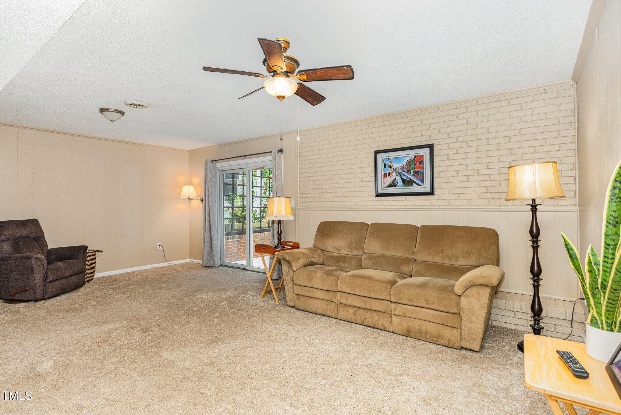 6609 Electra Drive Raleigh, NC 27607 - Photo 18 of 35 a living room with furniture and a ceiling fan