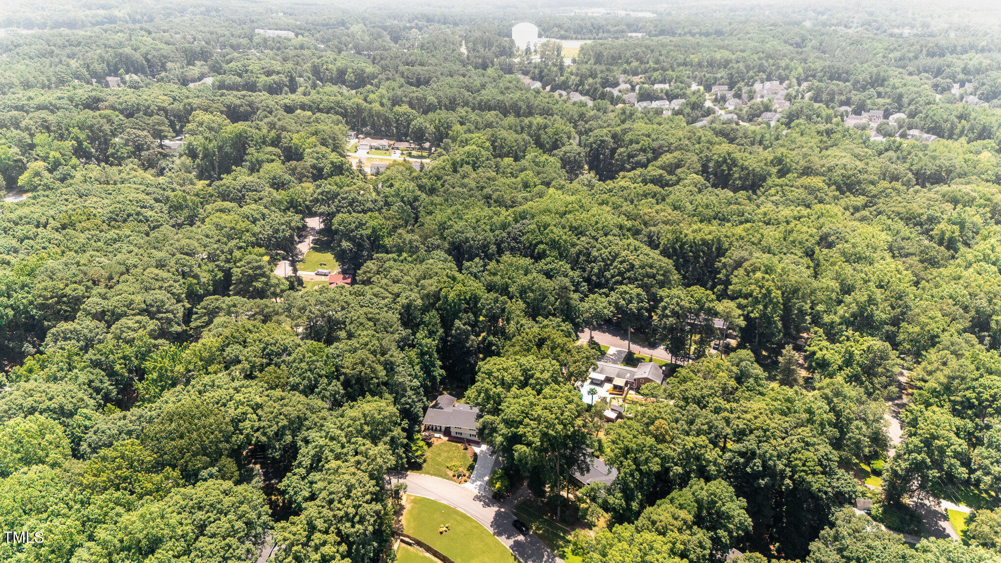 6609 Electra Drive Raleigh, NC 27607 - Photo 33 of 35 an aerial view of houses with yard