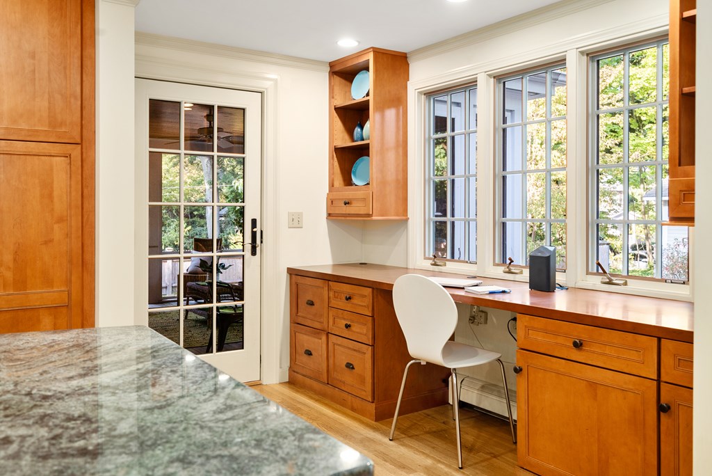 34 Upland Road Newton, MA 02468 - Photo 14 of 33 a view of a kitchen with granite countertop cabinets and window