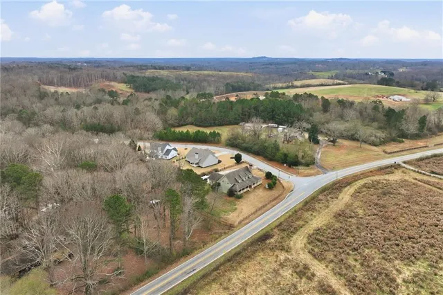a view of a lake in front of house