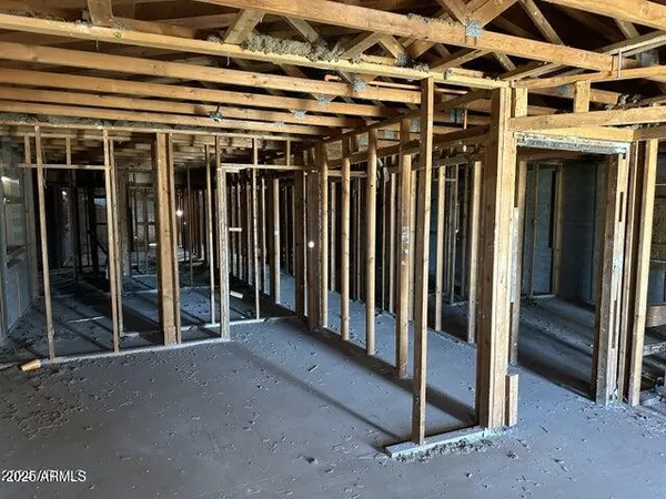 a view of a room with wooden walls