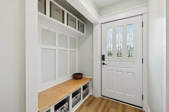 a house view with a garden space