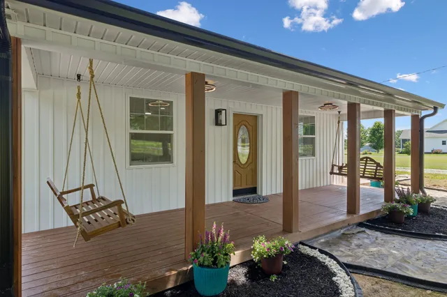 a front view of a house with entryway