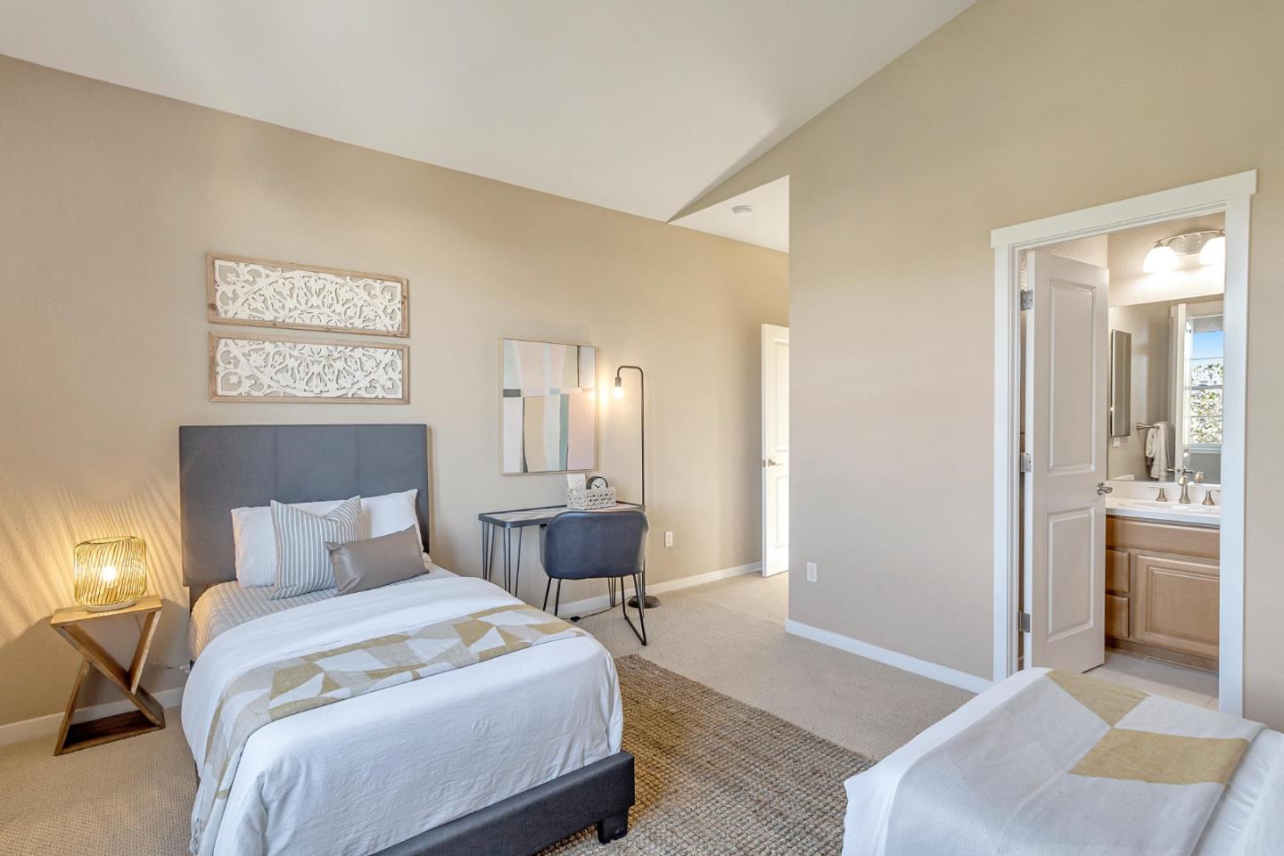 301 Pine Way Mountain View, CA 94041 - Photo 14 of 20 a bedroom with a bed and a mirror