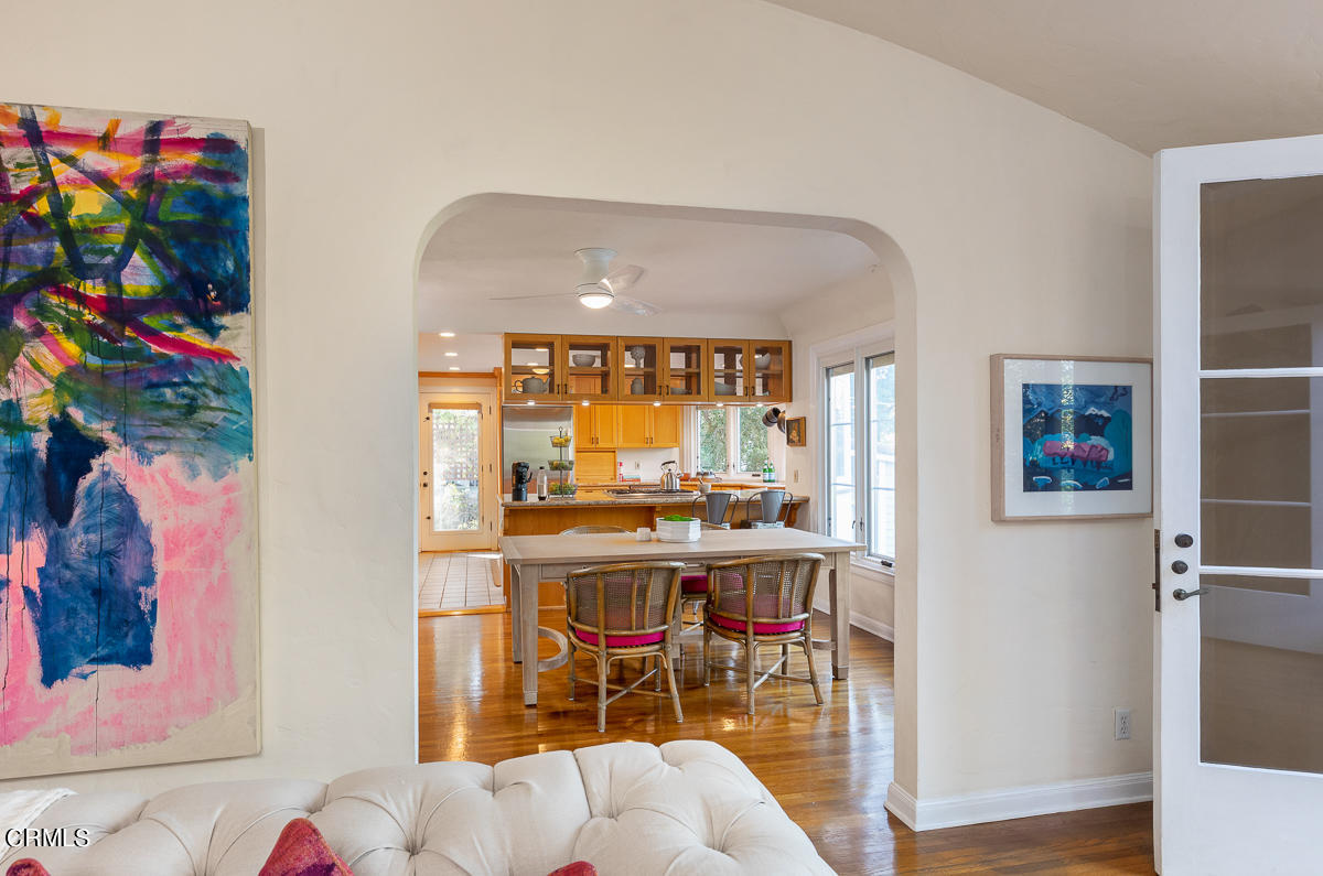 1659 Kaweah Drive Pasadena, CA 91105 - Photo 15 of 46 a view of a living room with furniture and a floor to ceiling window