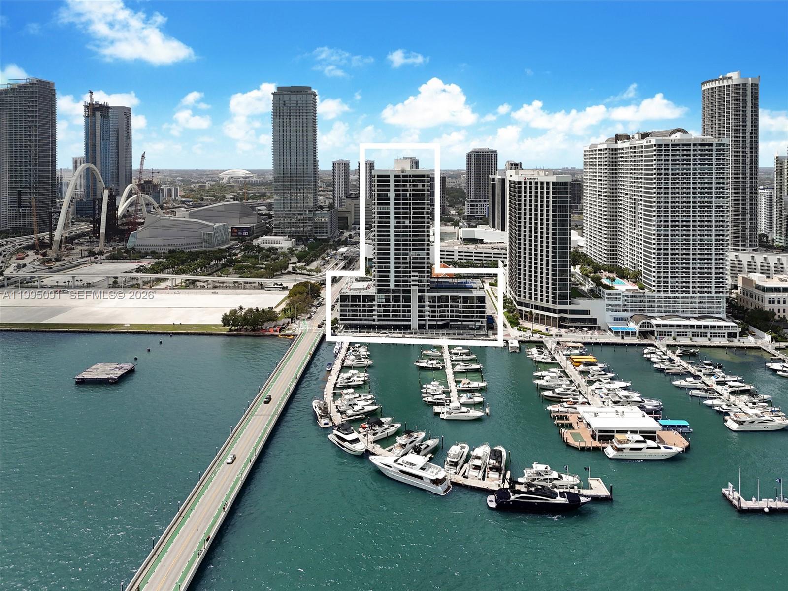 555 Northeast 15th Street, Unit 33G Miami, FL 33132 - Photo 1 of 18 a view of a city with tall buildings