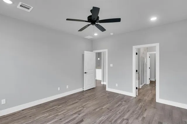 a bathroom with a shower and a tub
