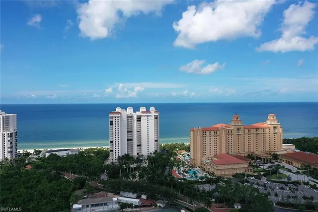 a view of a city with tall buildings