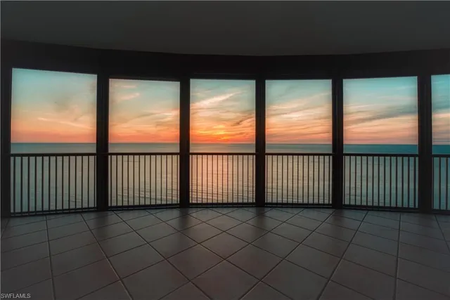 a view of a black gate