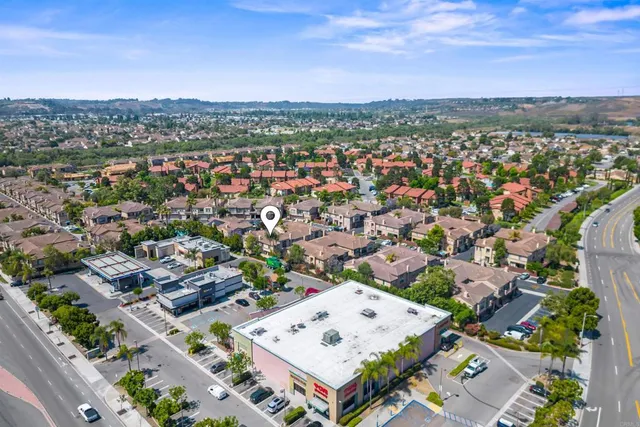 an aerial view of a city