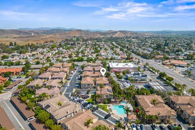 an aerial view of a city