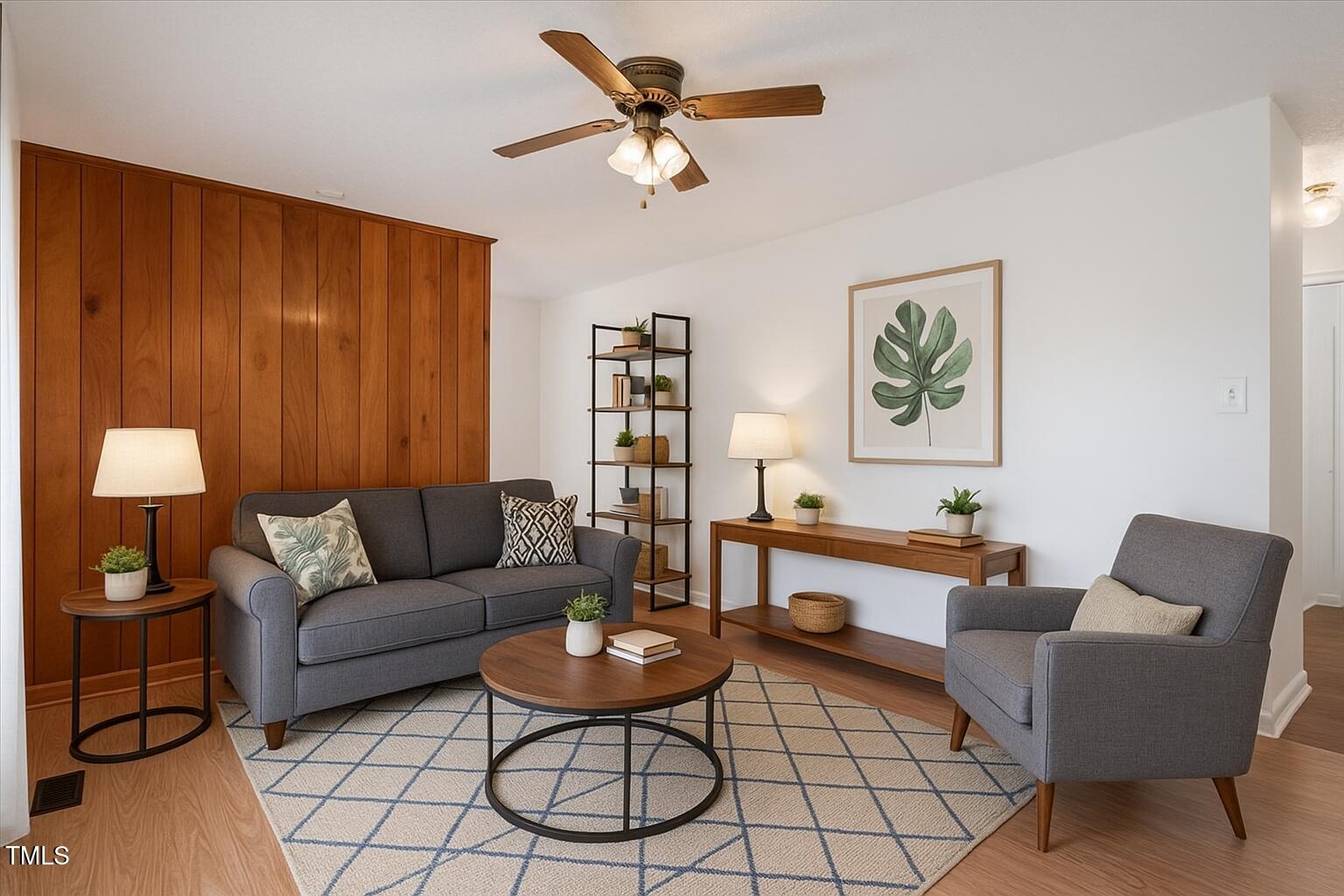 1813 Grady Drive Durham, NC 27712 - Photo 4 of 32 a living room with furniture and a painting on the wall