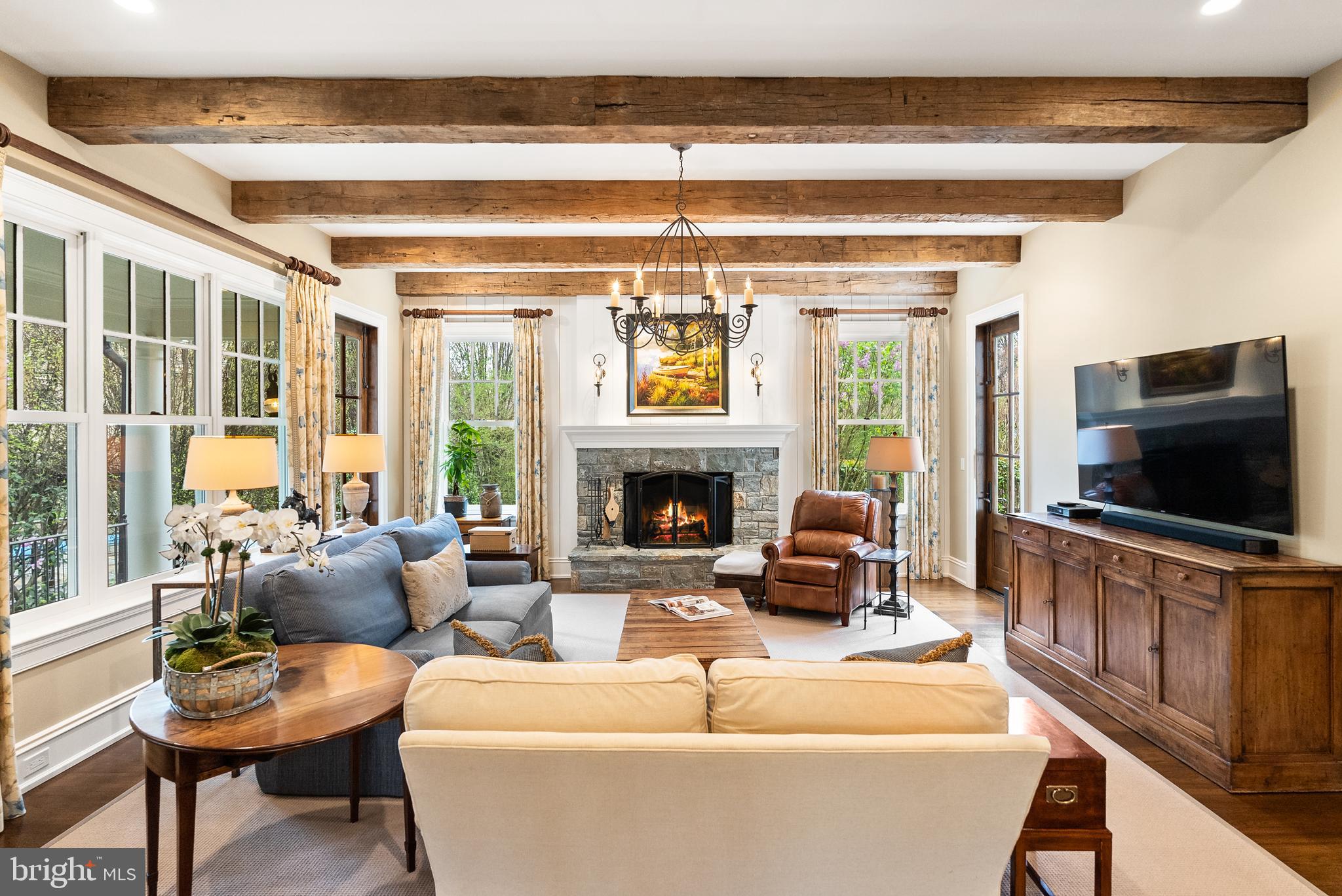 6529 Sothoron Road McLean, VA 22101 - Photo 13 of 103 Custom beams from reclaimed barn wood