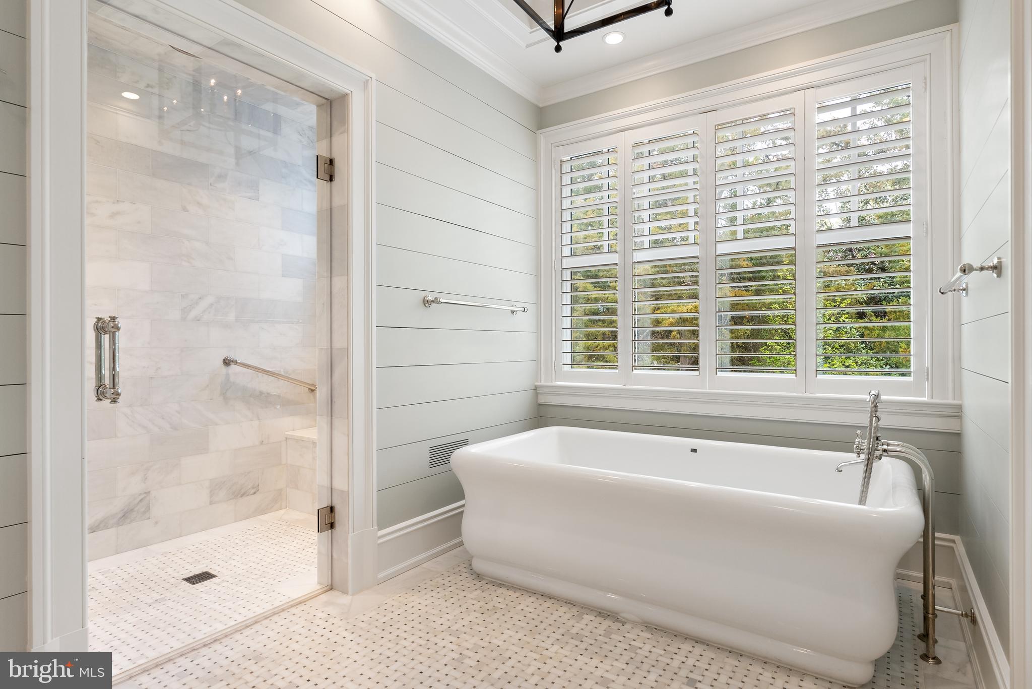 6529 Sothoron Road McLean, VA 22101 - Photo 44 of 103 Zero threshold shower with grab bars