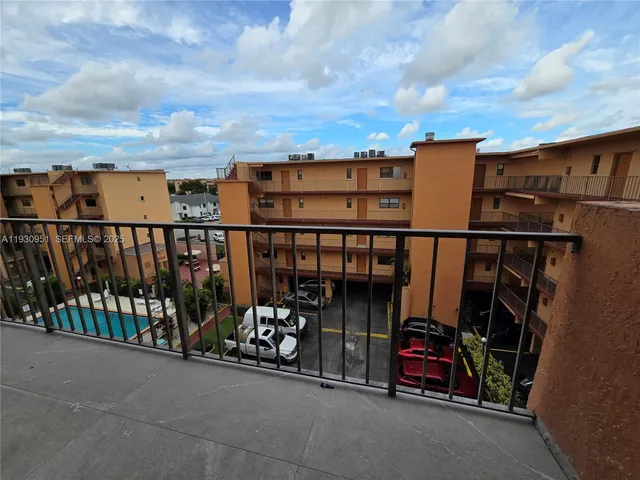 a view of city from balcony